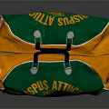 Caspus Attucks Tigers Green And Yellow Stylish Duffel Bag With Logo