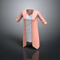 Pink Long Coat With Silver Sequined Dress For Elegant Fashion Style