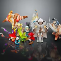 Modern Game Characters Cartoon Characters Anime Characters 3d model