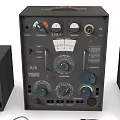 Vintage Black Electronic Devices With Multiple Knobs Dials And Interface Ports 3d model