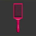 Pink Handle Brush With Modern Design And Neatly Arranged Bristles For Home Use