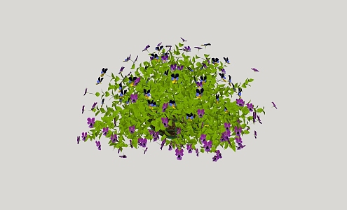 Modern vine green plant hanging plant 3d model