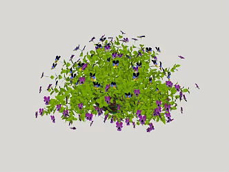 Modern vine green plant hanging plant 3d model