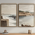 Modern Decorative Painting Landscape Painting Hanging Painting 3d model