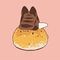 Modern game character dessert cat 3d model