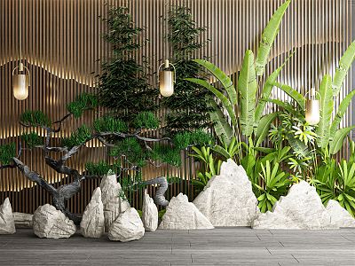 New Chinese Landscape Sketches Courtyard Sketches 3d model