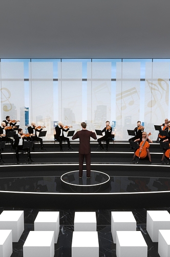 Recital Concert Office Building Business Activities Banquet Stage Exhibition Hall High-end Full Case 3d model