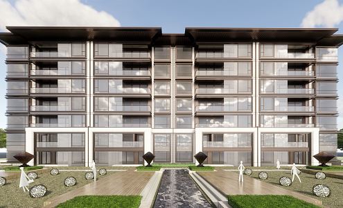 Modern Residential Building Zhengzhou Jinmao Mansion High-rise Residential Building 3d model