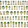 Various Decorative Vases With Fresh Flowers In Multiple Styles For Home Decor