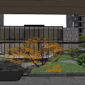 High Rise Residential Complex Planning With Central Courtyard And Entrance Area