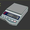 Digital Electronic Scale with Digital Display Control Buttons and Blue Platform for Precision Weighing 3d model