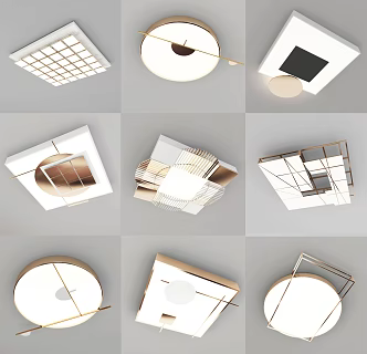 Light Luxury Ceiling Lamp 3d model