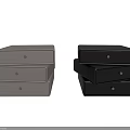 Modern Bedside Tables in Gray and Black with Drawer Storage Design