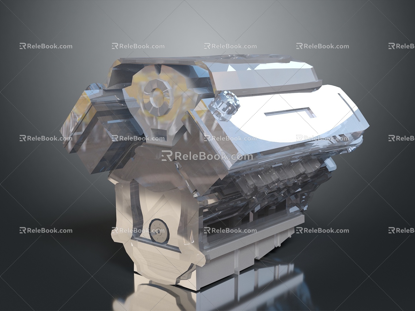 Modern Engine V Racing Engine Racing Engine 3d model