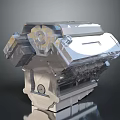 Modern Engine V Racing Engine Racing Engine 3d model