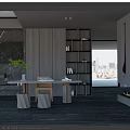 Modern study 3d model