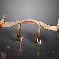 Golden Metal Decorative Bracket For Home Living Supplies With Curved Structure