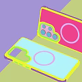 Transparent Phone Case With Purple Border Wireless Charging Compatibility And Camera Protection Shockproof Design