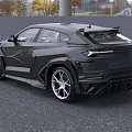 Black Sporty SUV Car With Aggressive Exterior Design