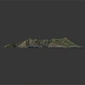 Island Mountain Garden Landscape With Lush Green Vegetation And Blue Ocean View