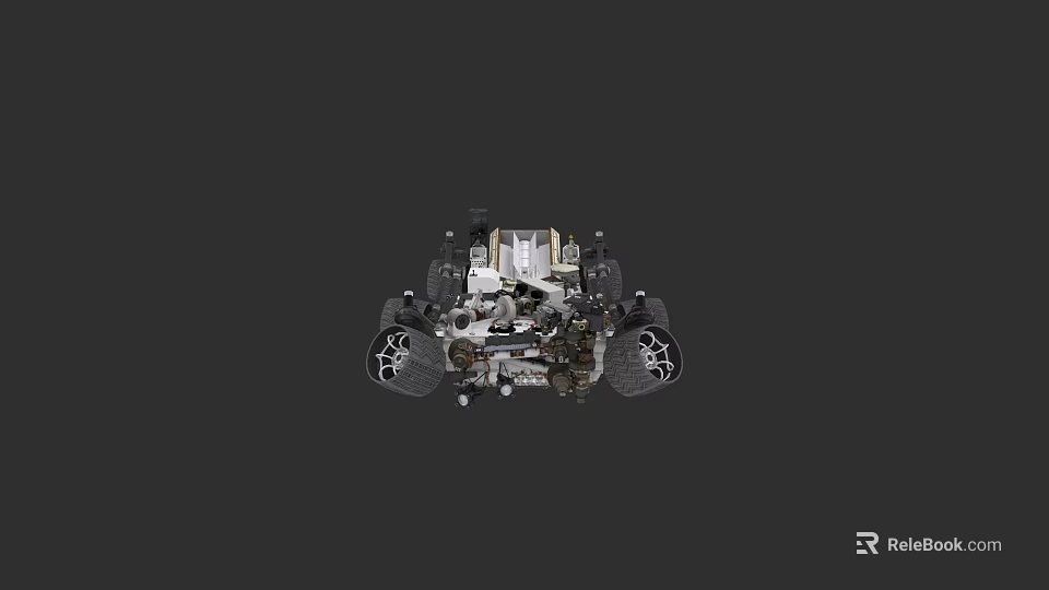 Car Chassis Featuring Mechanical Components And Wheel Structure Design 3d model 