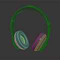 Modern Electronic Over Ear Headphones With Blue LED Light And Sleek Design