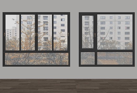 Modern casement window 3d model