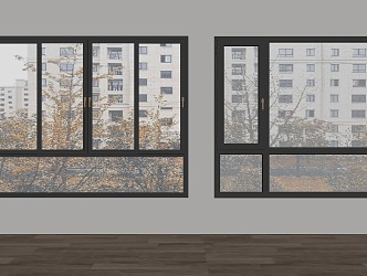 Modern casement window 3d model