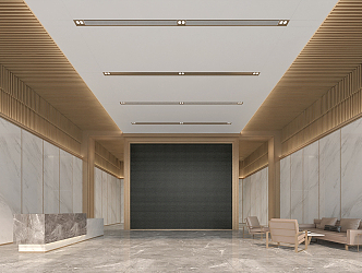 Modern Hall Office Lobby 3d model