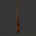 Brown Wooden Pipa Stringed Musical Instrument with Classic Design and Resonant Body