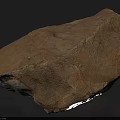 Natural Rough Textured Stone With Earthy Brown Color And Irregular Shape