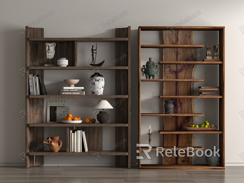 Solid Wood Storage Rack Floor Type model