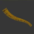 Exquisite Golden Horn Shaped Household Item With Intricate Carved Patterns