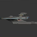 USS Enterprise Starfleet Spaceship Model With Disc Shaped Hull And Lighting