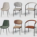 Modern Dining Chairs In Various Designs With Woven And Upholstered Elements Metal Legs