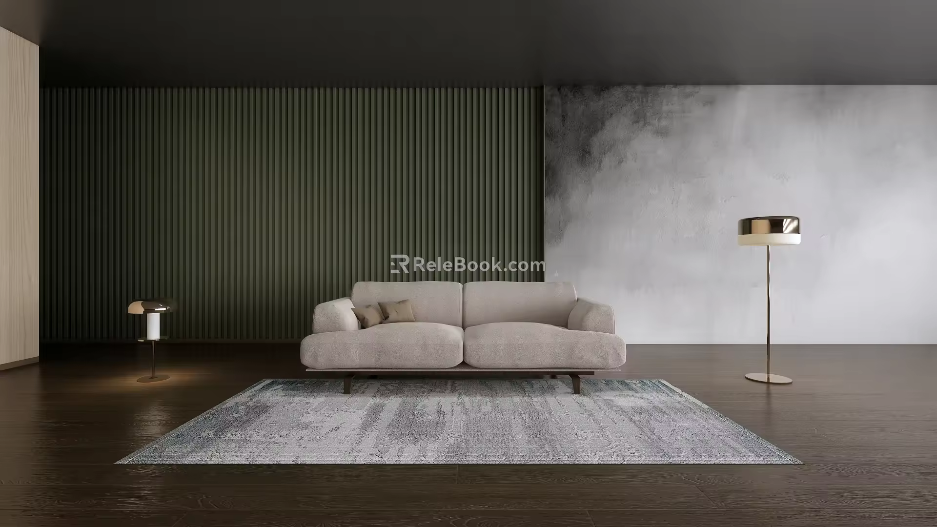Modern double sofa 3d model