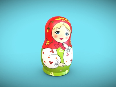 Russian Nesting Doll Open Toy Doll model