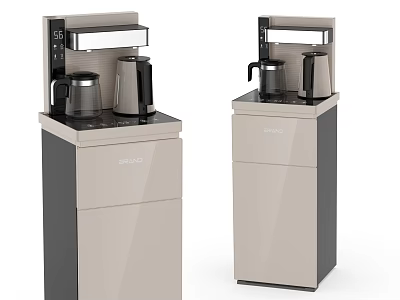 Modern Changhong Vertical Home Appliances With Beige Black Cabinet And Hot Water Dispenser 3d model