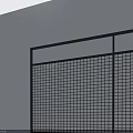 Modern Double Swing Door With Black Frame And Grid Design For Home Interior