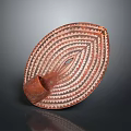 Traditional Handcrafted Wooden Vessel With Intricate Geometric Patterns And Earthy Tones
