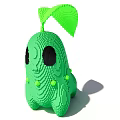 Adorable Green Cartoon Decorative Ornament Set With Leaf And Dots For Home Decoration