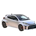 Silver Small Sports Car With Black Roof And Black Wheels In Modern Sporty Design