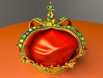 Crown Hat Gem Jewelry 3d model