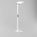 Modern Floor Lamp With Metal Pole Flat Panel Shade And Stable Base