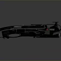 Futuristic Sci Fi Vehicle With Black Aerodynamic Body And Red Accents
