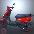 Red Electric Scooter With Black Seat Red Wheels E GO Logo And Modern Design