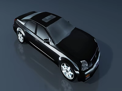 Luxury Black Sedan With Silver Alloy Wheels And Shiny Exterior Design 3d model