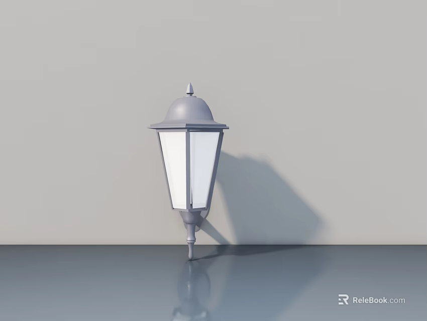 Modern Gray Hinged Door With Glass Panel And Smooth Surface Design 3d model