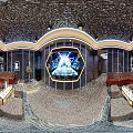 Luxury KTV Lounge Interior With Comfortable Sofa Seating Large Screen TV And Stylish Lighting