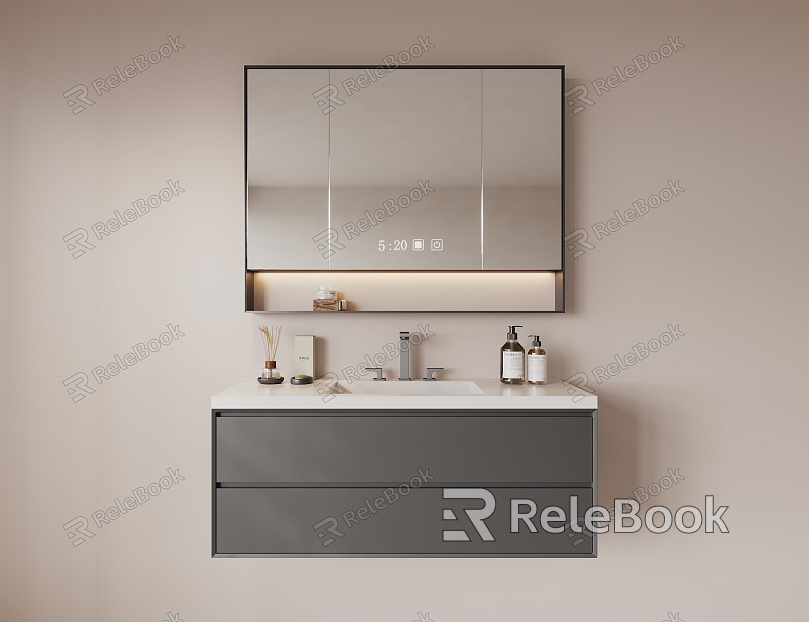 modern sink bathroom cabinet model